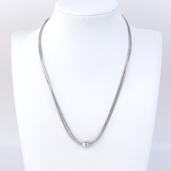 Vintage Silpada Sterling Silver THOREAU 3 Strand Snake 925 Necklace 16
